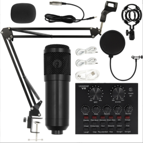 BM 800 Studio Microphone For Podcasters - Black