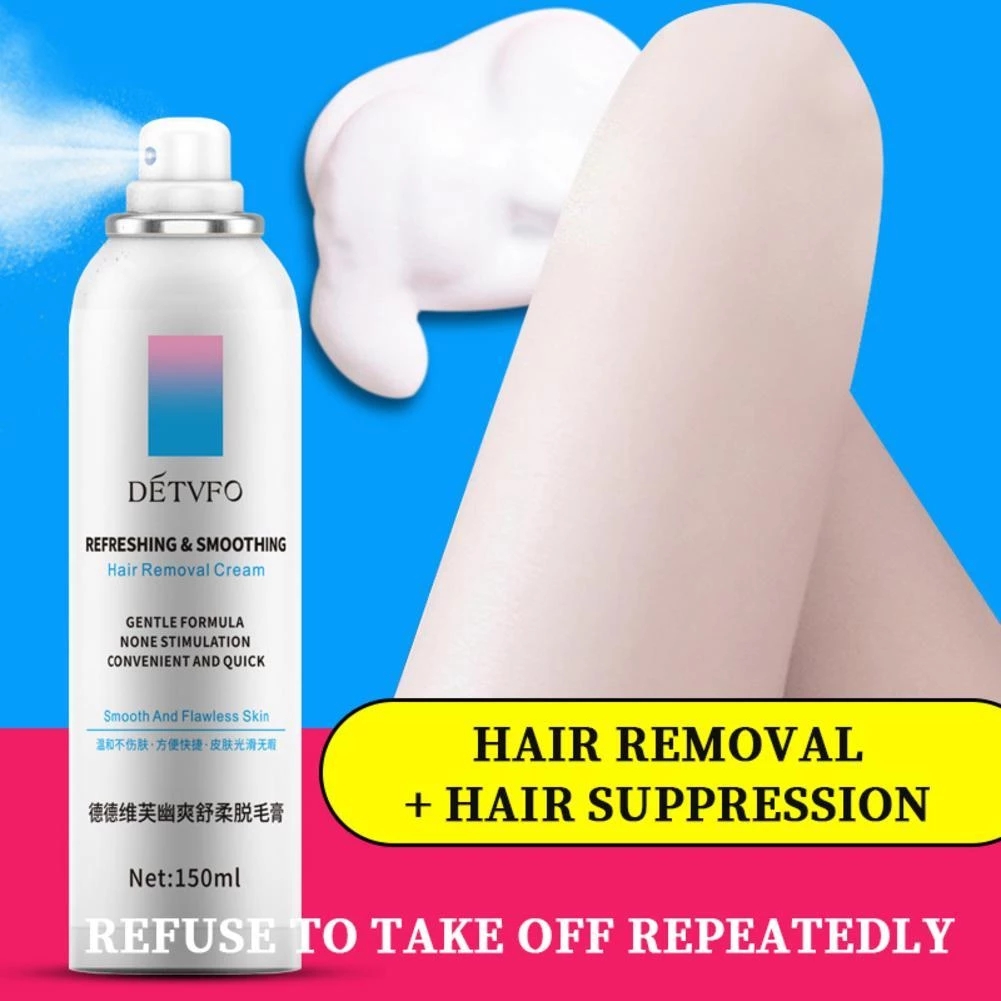 150ML Detvfo Depilation Spray Hair Removal Spray Mousse Painless