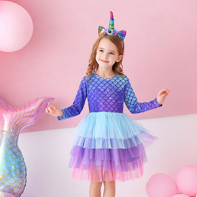 knee length dresses for ladies Magical Mermaid Deluxe Girls or Toddler Costume, ships Fast 7/8