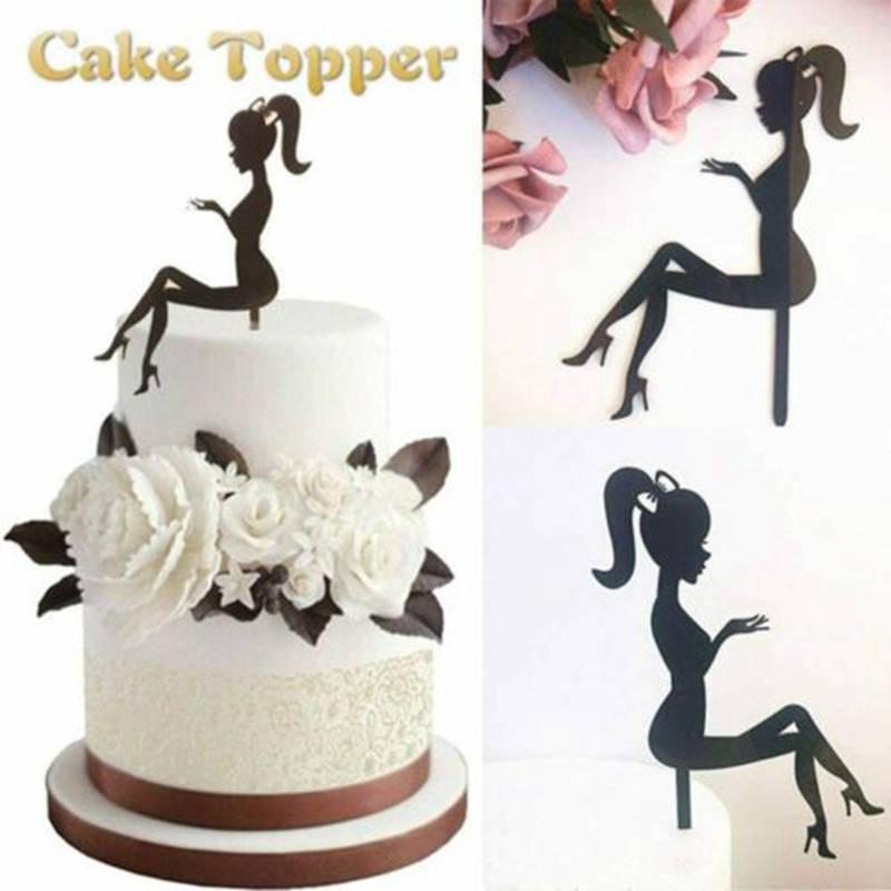 Amazon.com: Red Sitting Girl Silhouette Cake Topper, Happy 18th Birthday  Party Cake Decor, Glitter Heels Cake Decorations for Lady 18th Birthday  Theme Queen Sexy Party : Grocery & Gourmet Food