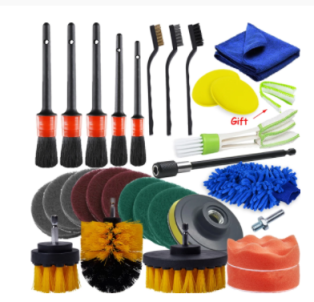 Detailing Brush Set Drill Brush Power Scrubber Air Vents Glass