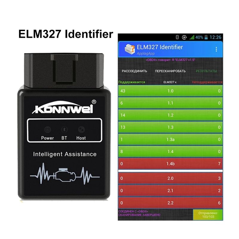 ELM327 Bluetooth 3.0 / WIFI 4Mhz V1.5 OBD2 diagnostic interface