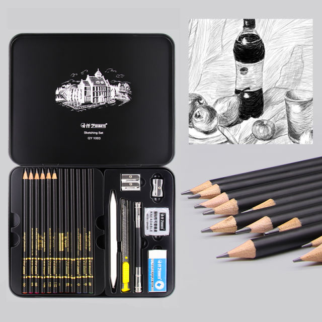 Buy SYGAProfessional Sketch and Drawing Pencils ，Art Pencil Box