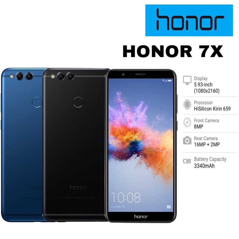 Original Huawei Honor 7x Mobile Phone 4G Lte 5.93