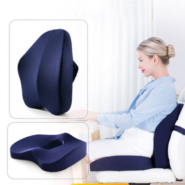 Seat Cushion Lumbar pillow for Office Chair Hemorrhoid Pad