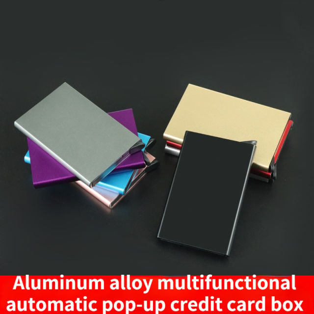Aluminum Card Holder Automatic Pop Up Card Box