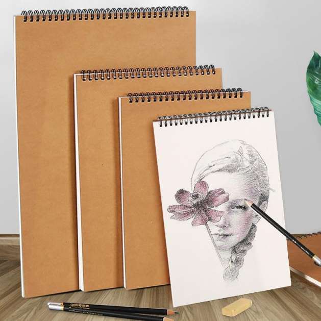 A4 Oil Painting Coil Up Flip Sketch Book Watercolor Painting - Temu