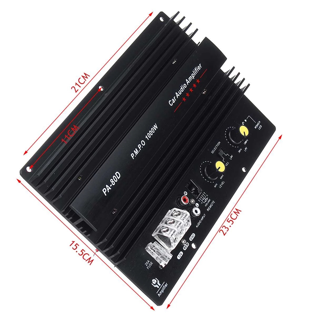 12V 600W/1000W Mono Car Audio Amplifier Powerful Bass Subwoofer