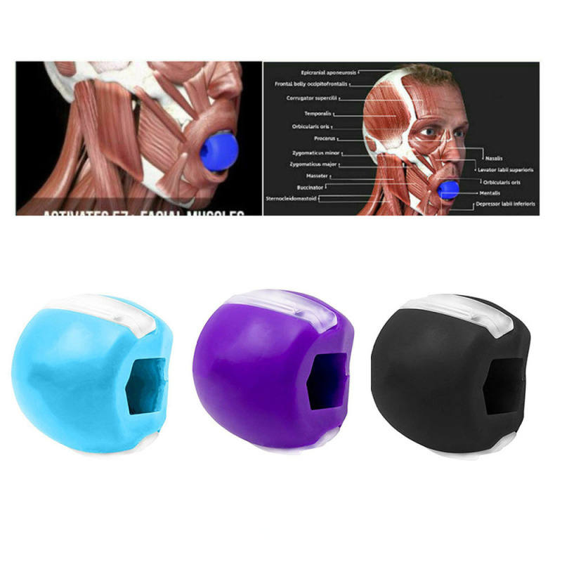 Silica Gel Masseter Muscle Ball Jaw Trainer Facial Muscle Training