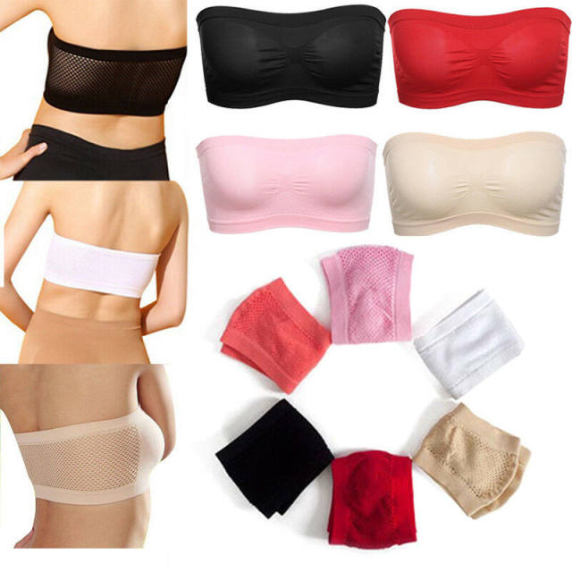 Strapless Bra For Woman Invisible Tube Tops Seamless Breathable Wireless  Brassiere Push Up Bras Lingerie For Wedding