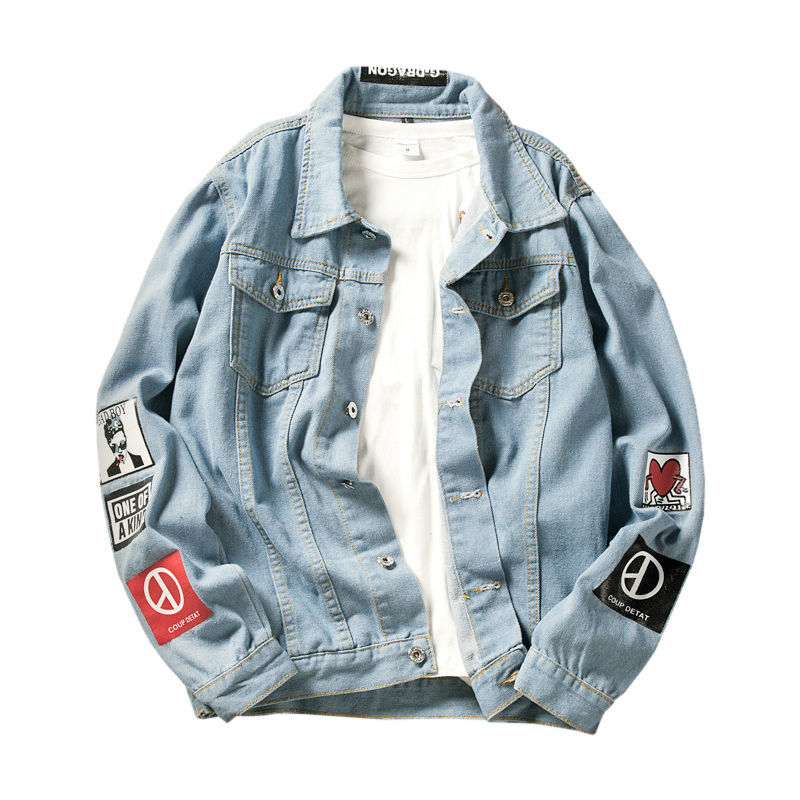 Men Denim Jacket Autumn New Men's Stand Collar Jean Jackets