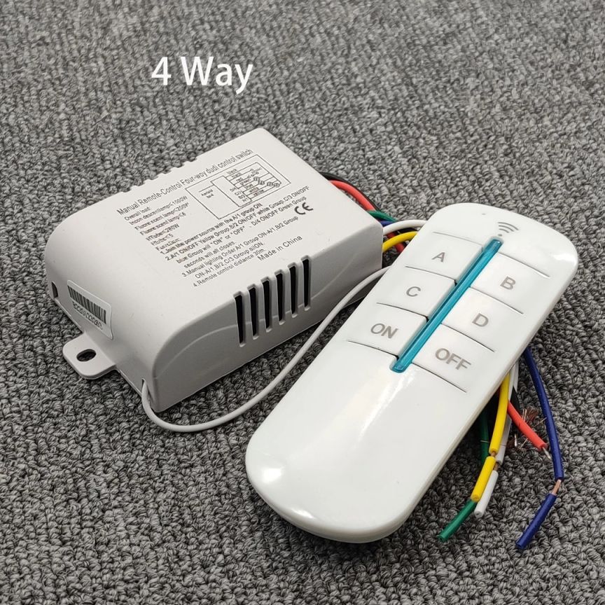 Digital Remote Control Light Switch Wireless ON OFF Remote Control Switch  for Light Bulb Chandelier 220V Wayswireless controller switch 4ways