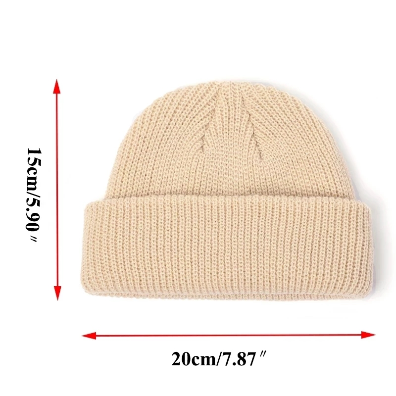 Fashion Hip Hop Men's Knit Cap Solid Color Ladies Beanie Hat Fashion Hip Hop Men's Knit Cap Solid Color Ladies Beanie Hat
