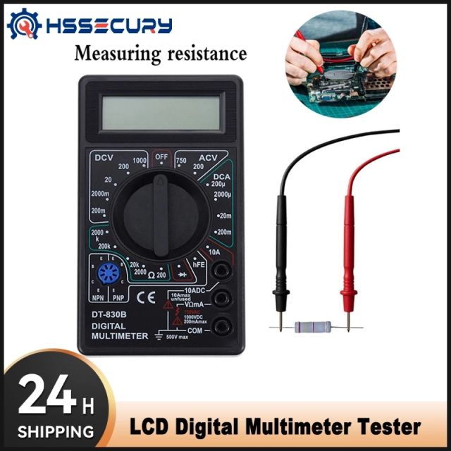 LCD Digital Multimeter Mini Multimeter Voltmeter Ammeter Ohm