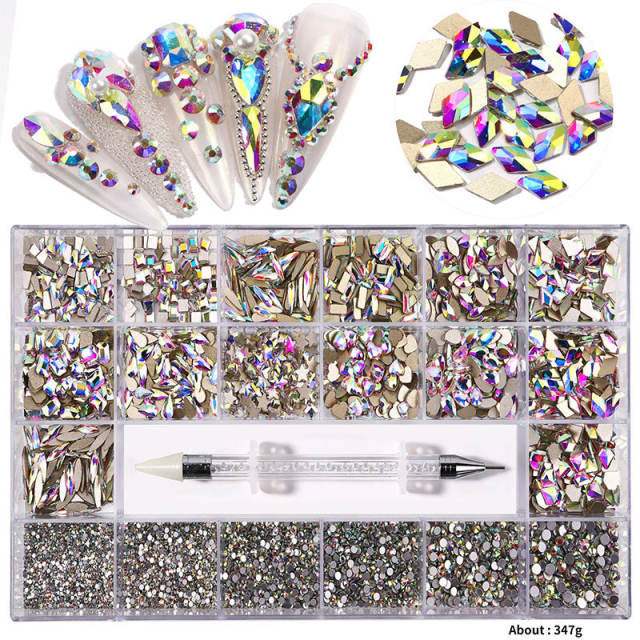 Mix Size AB Glass Rhinestone Kit