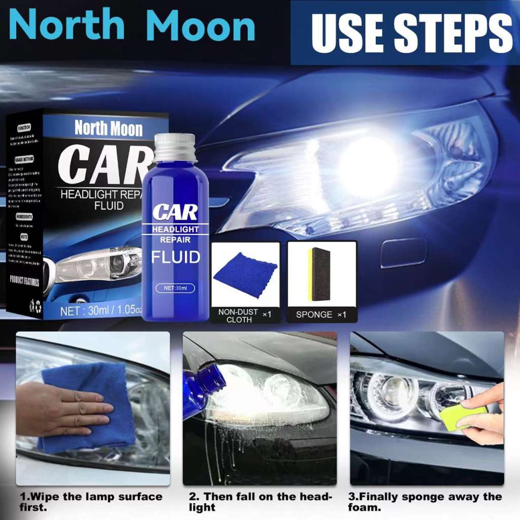 Headlight Len Restoration Repair Kit Car Headlight Cleaner Polishing Liquid  30ml