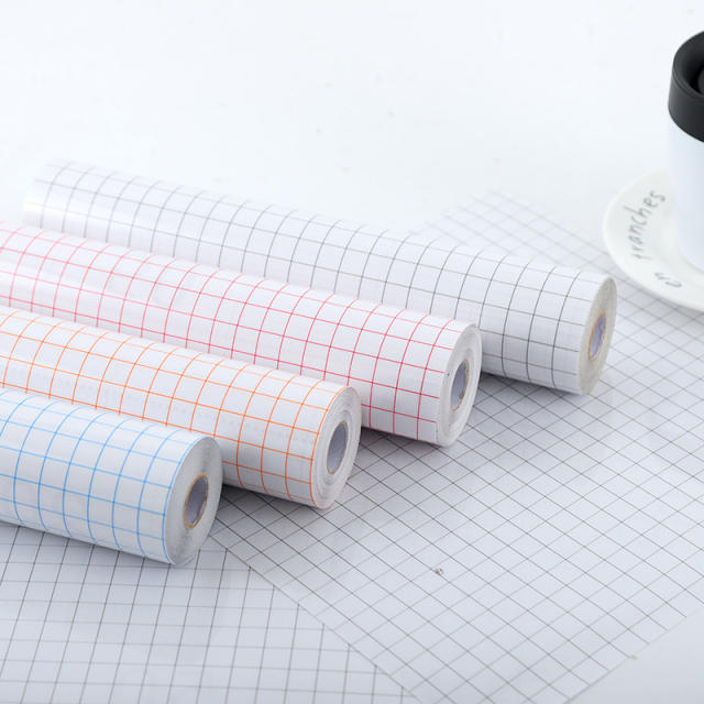 Adhesive PVC Transfer Vinyl Application Tape with Red Grid and