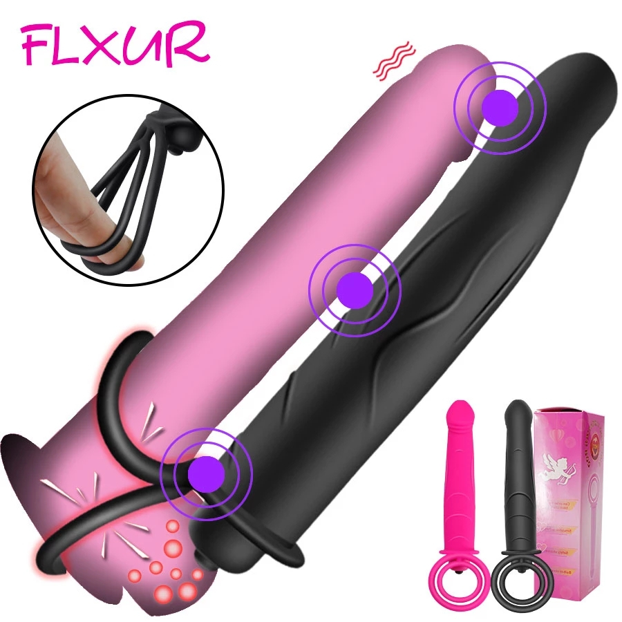 Double Penetration Vibrator Sex Toys For Couples Strapon Dildo