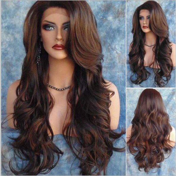 Women's Big Wave Gradient Wig Women's Partially Long Curly Hair Gradient Hairstyle Women's Big Wave Gradient Wig Women's Partially Long Curly Hair Gradient Hairstyle