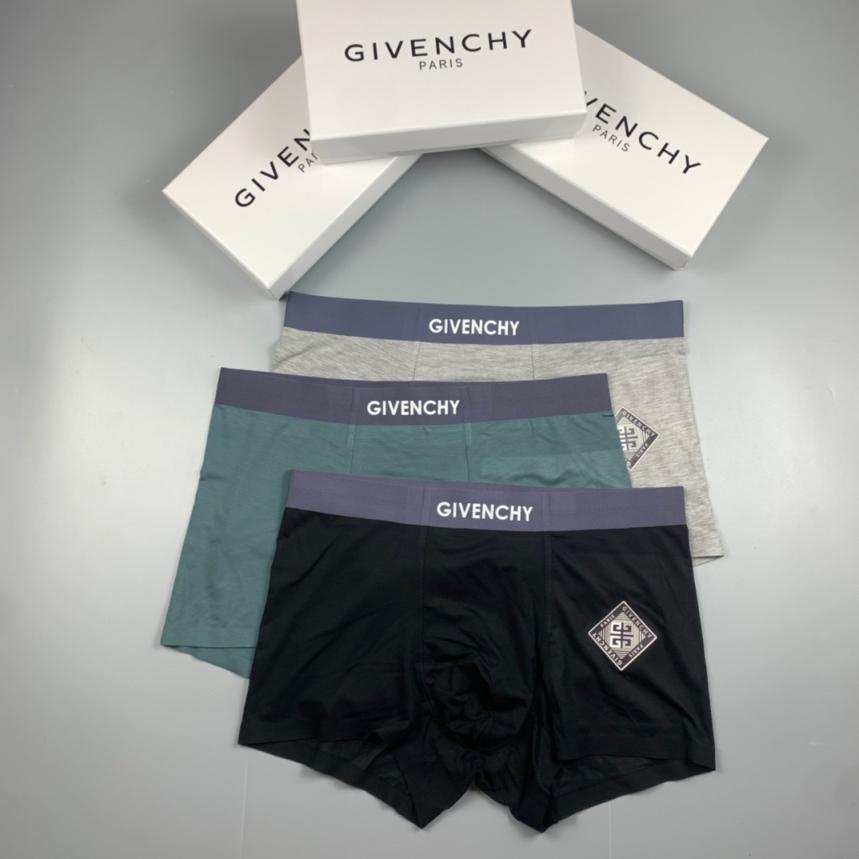 Givenchy 3PCS original boxers men underwear high-end quality comfortable  breathable 92% recycled cellulose fiber + 8% spandex