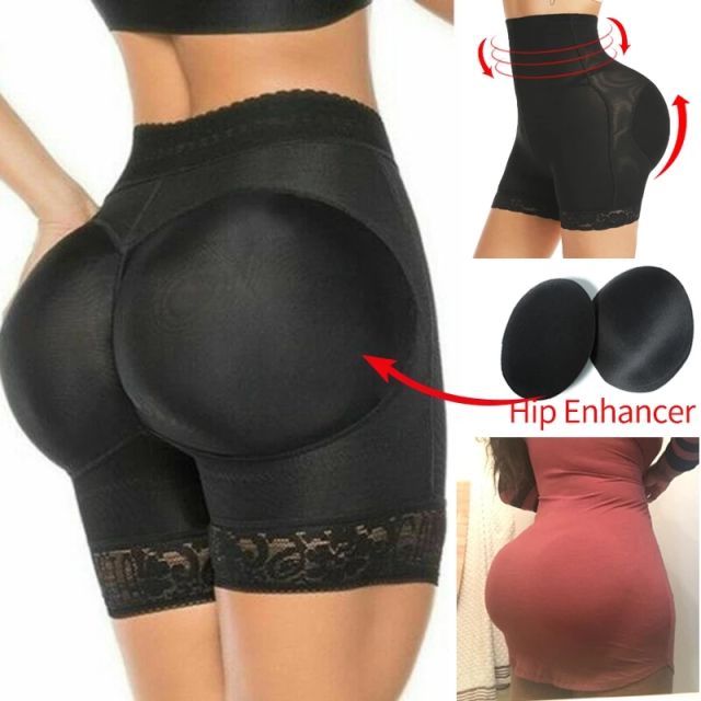 Womens Padded Shapewear Hip Enhancer Shorts High Waist Body Shaper Buttocks  Pad Panties Butt Lifter Booty Waist Trainer Control