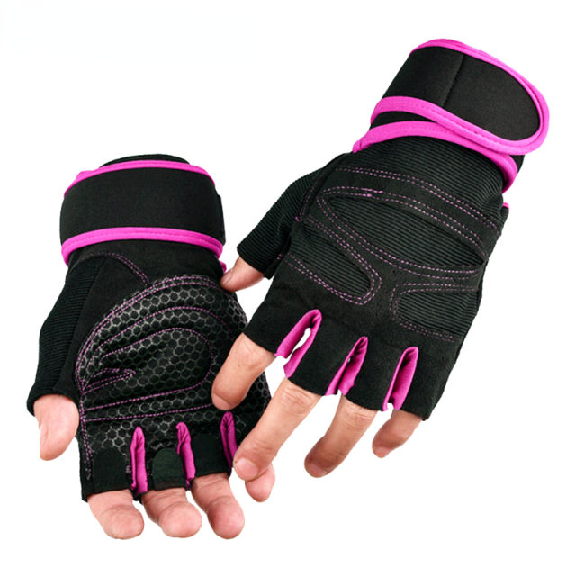 Gym Training Gloves Women Men With Wrist Support Fitness Weight Lifting  Gloves Bodybuilding Cycling Workout Gloves Fingerless