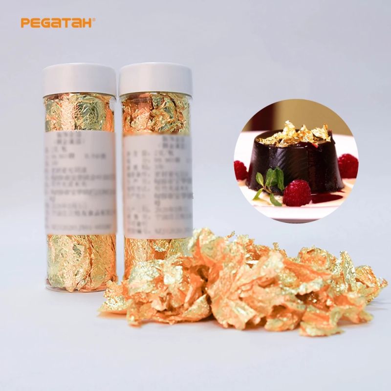 1PCS Food Grade Genuine Gold Leaf Schabin Flakes 2g 24K Gold