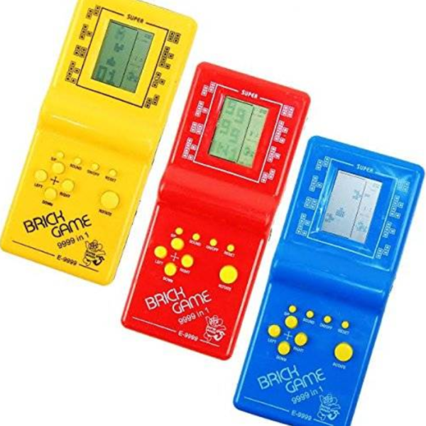 Classic Handheld Game Machine Tetris Brick Game Kids Game Machine with Game  Music Playback without Battery