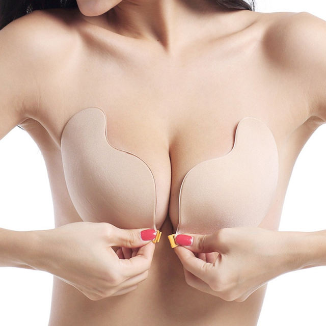 Lady Bra Self Adhesive Strapless Stick Gel Silicone Push Up Invisible  Underwear