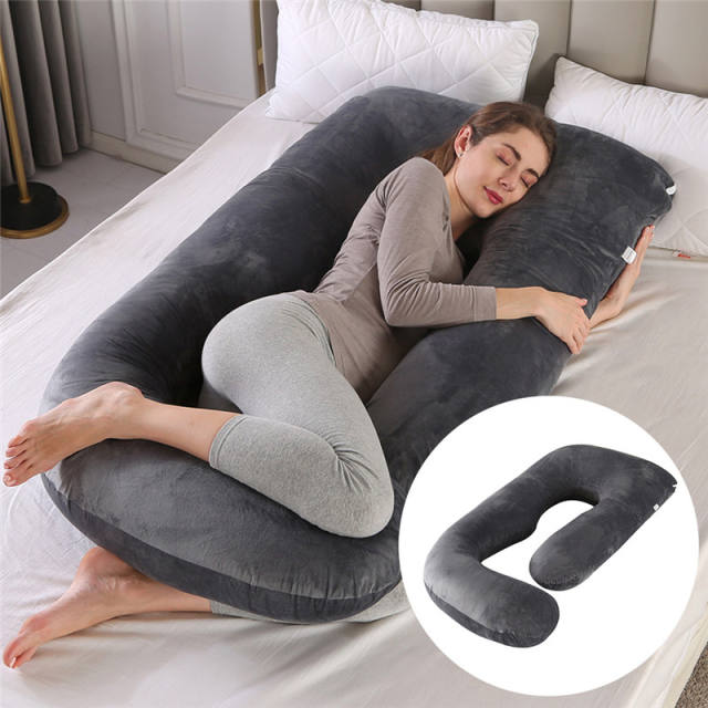 Pregnancy Pillow for Pregnant Women Sleep Nursing Maternity Full Body Pillow  Support for Back Belly Hip Leg With Removable Cover