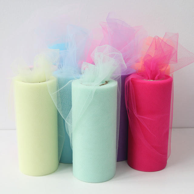 Multicolor Tulle Roll Spool 25 Yards 15cm Organza Roll Tulle