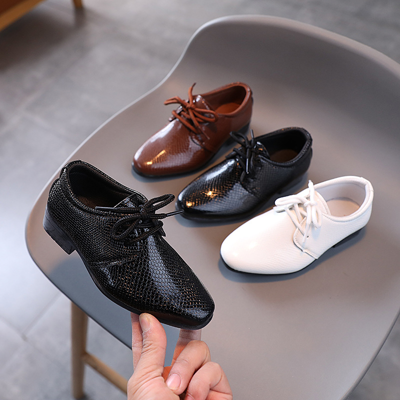 Boys black sale wedding shoes