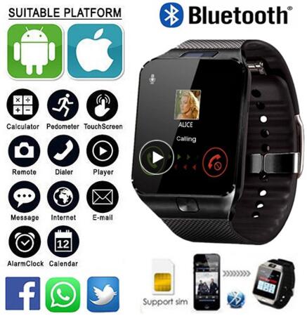 DZ09 Professional Smart Watch 2G SIM TF Camera Waterproof Wrist Watch GSM Phone Large Capacity SIM SMS For Android For Phone