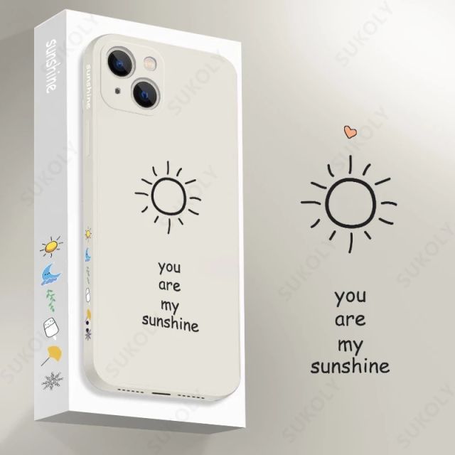 Cute Sunshine Lanyard Phone Case For iPhone 13 Pro Max 12 11 Pro