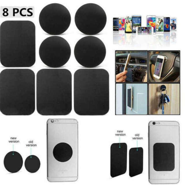 8 Pack Metal Plates Sticker Replace For Magnetic Car Mount Magnet Phone  Holder