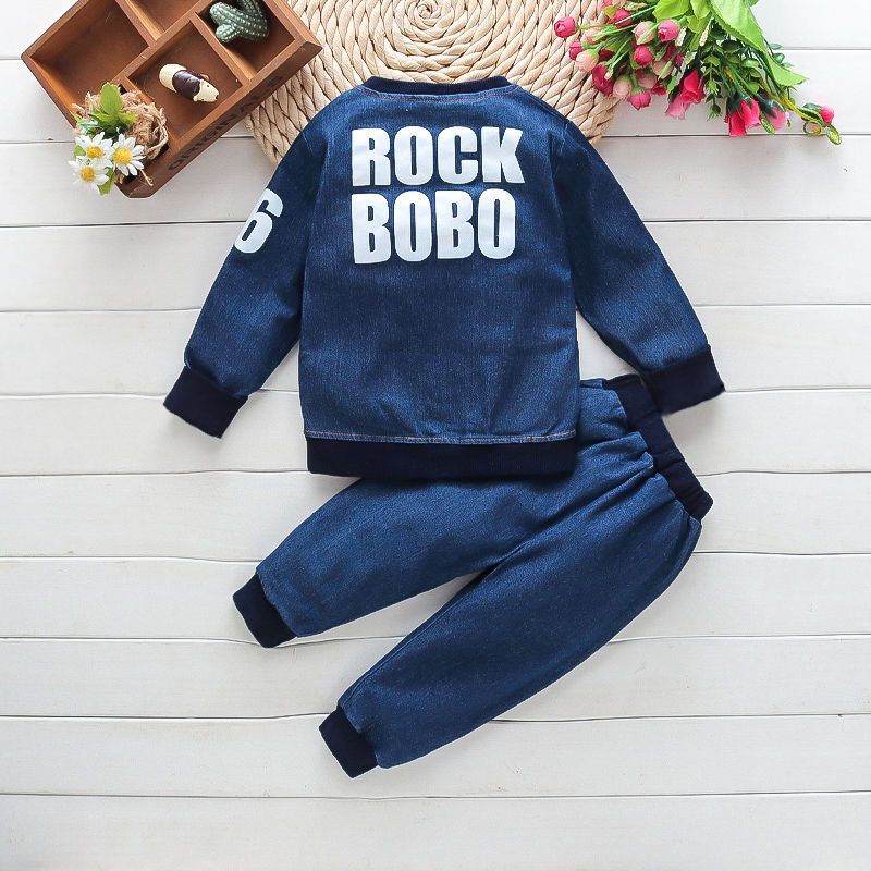 children Clothes Denim Jeans Coat+Pants