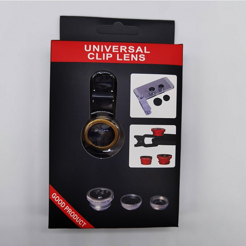 3-in-1 Universal Clip-On Camera Lens Kit for Smartphone: Wide Angle, Macro, Fisheye