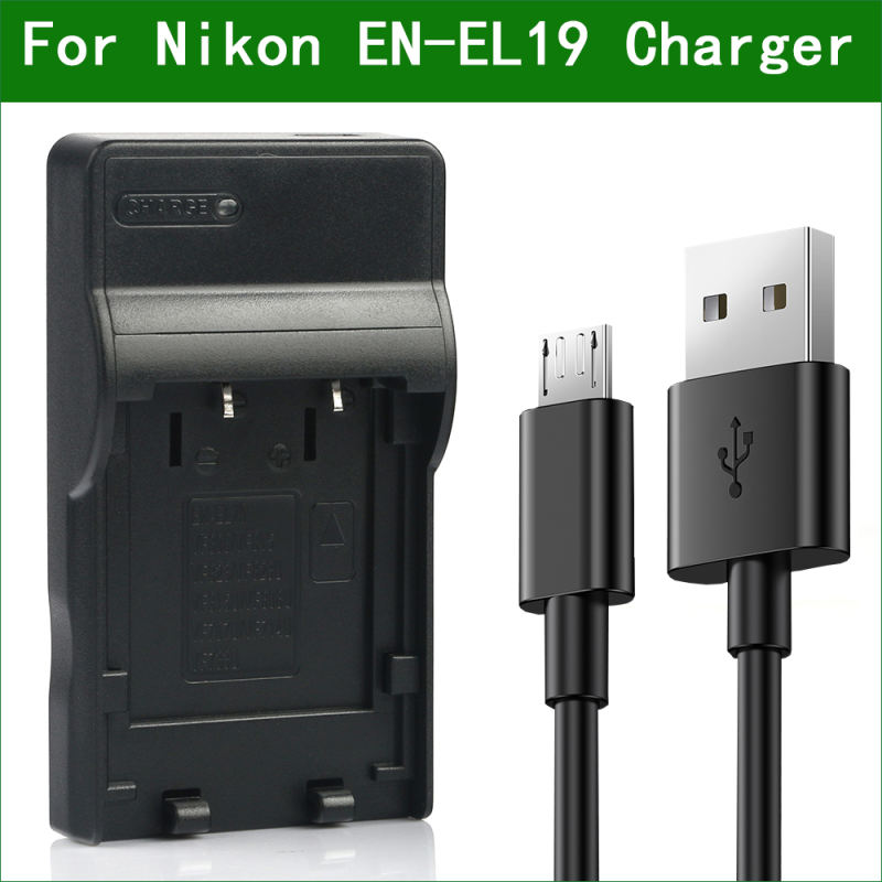 EN-EL19/EN EL19 Digital Camera Battery Charger for Nikon Coolpix  S32/S33/A300 S100/S2700/S2750/S2800/S3100/S3200/S3400/S3500