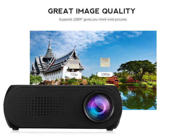 YG320 Mini Portable Projector Led Projector Home Theater Proyector Portatil  1080P HD 3D Media Player Beamer 