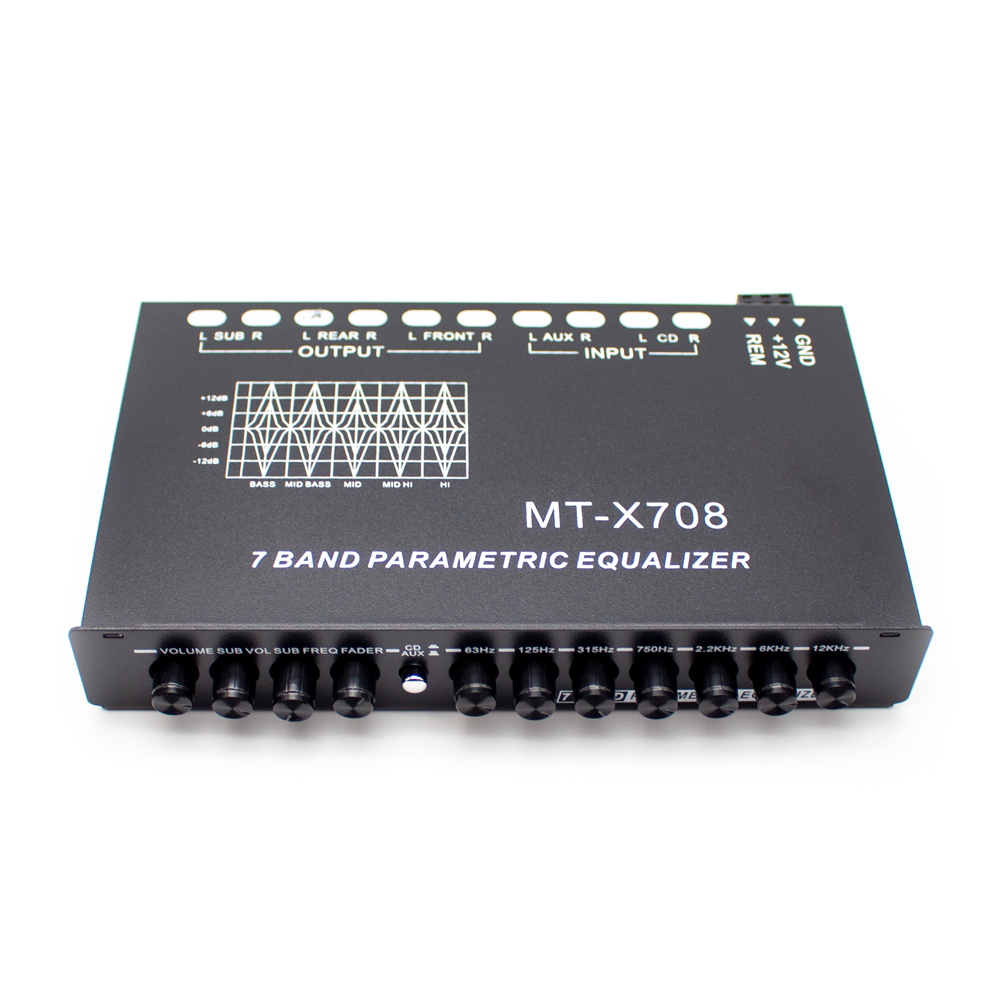 Channel 4 Professional 7 Band Car Equalizer Multifunctional Car EQ