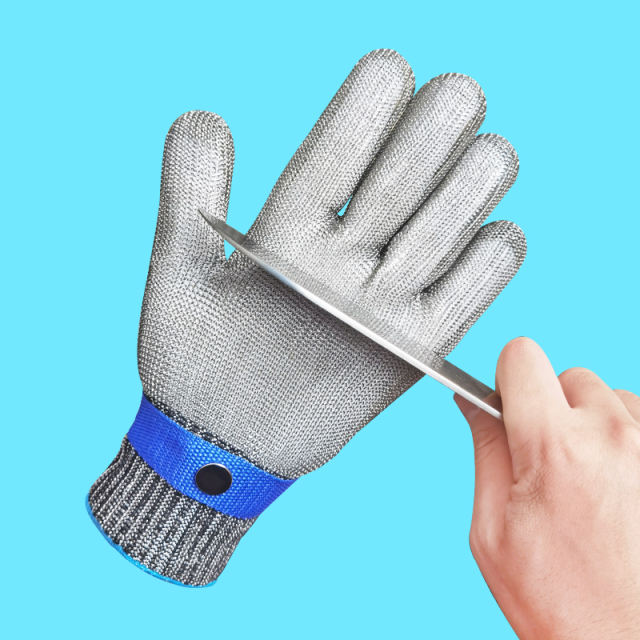 1pc Steel Cut Gloves Cut Resistant Stainless Steel Gloves Working Gloves  Metal Mesh Anti Cutting Butcher Kitchen Work Gloves