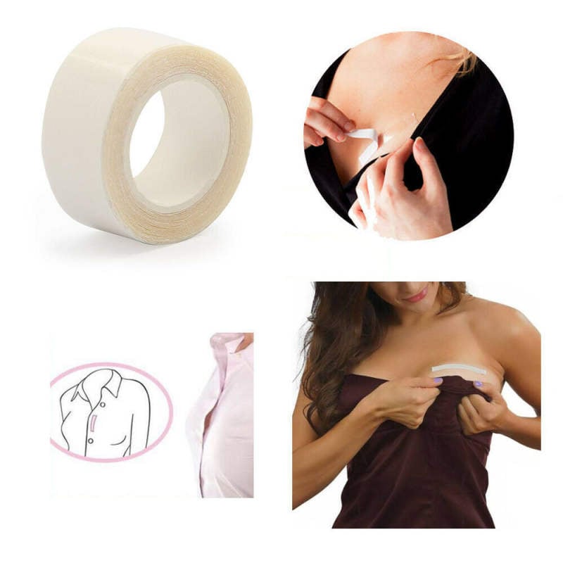 Transparent Double Sided Adhesive Safe Body Boob Push Up Tape Clothing  Clear Boobtape Bra Anti-Exposure Sticker Strips