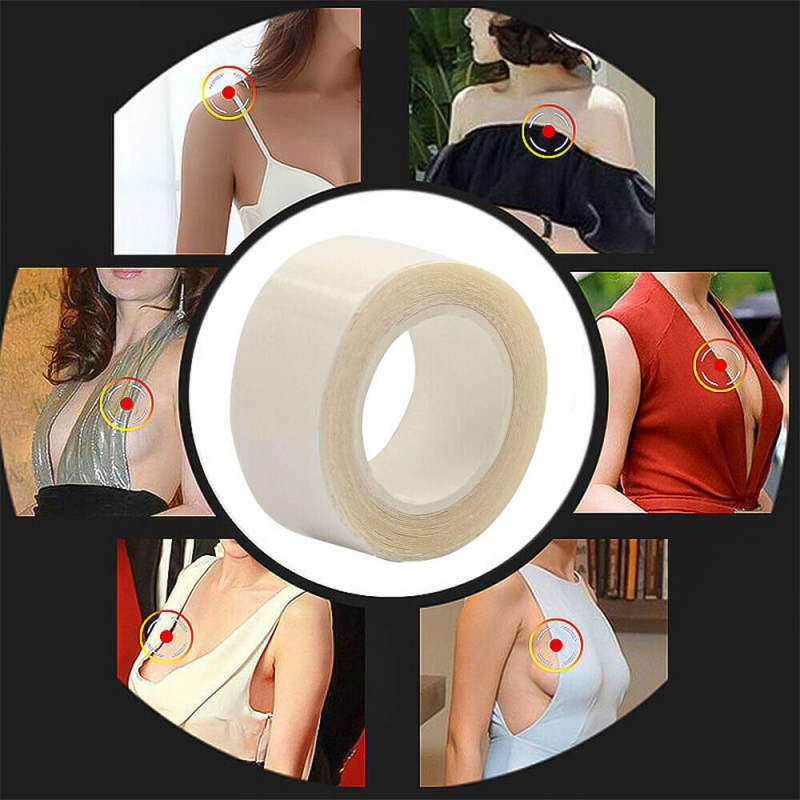 Transparent Double Sided Adhesive Safe Body Boob Push Up Tape Clothing  Clear Boobtape Bra Anti-Exposure