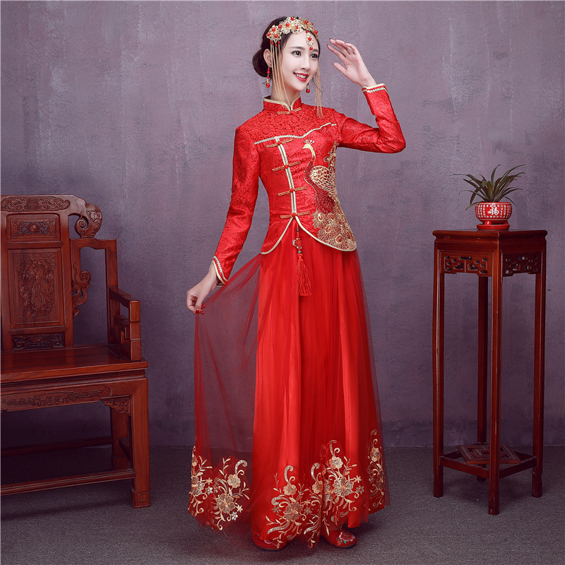 Buy 2018 Chinese Wedding Dress Red Cheongsam Kikuu