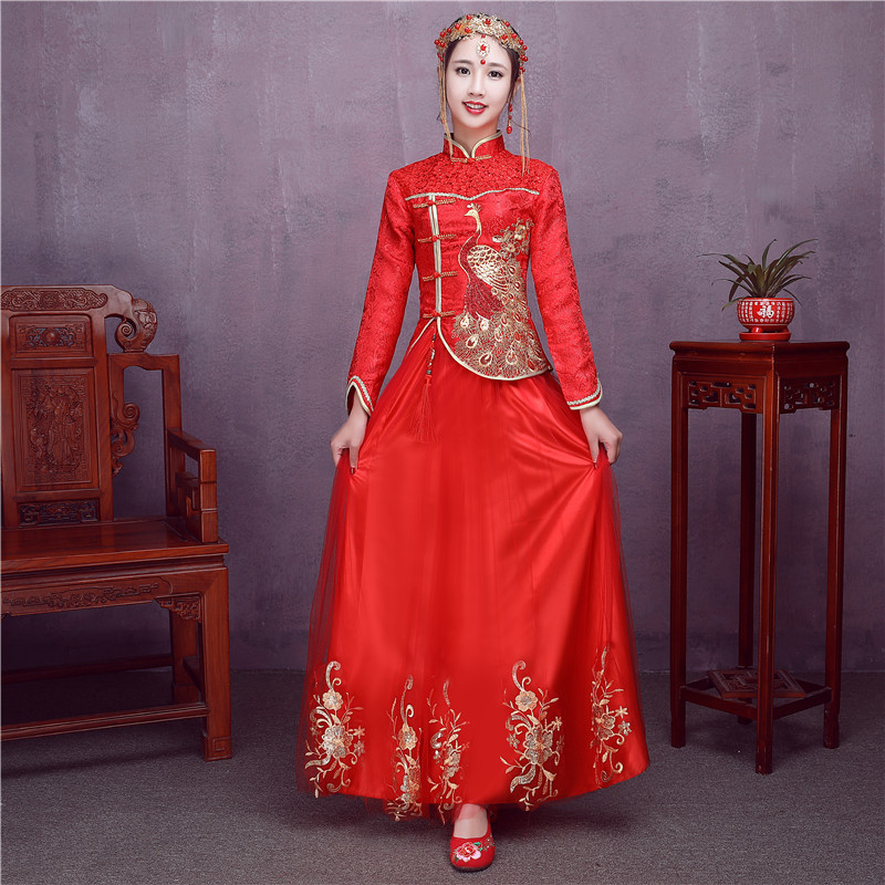Buy 2018 Chinese Wedding Dress Red Cheongsam Kikuu