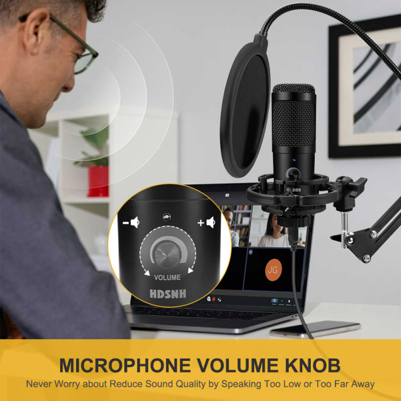 Anykuu RGB icrophone à Condensateur 24 Bits/192 kHz,icro Gaing avec