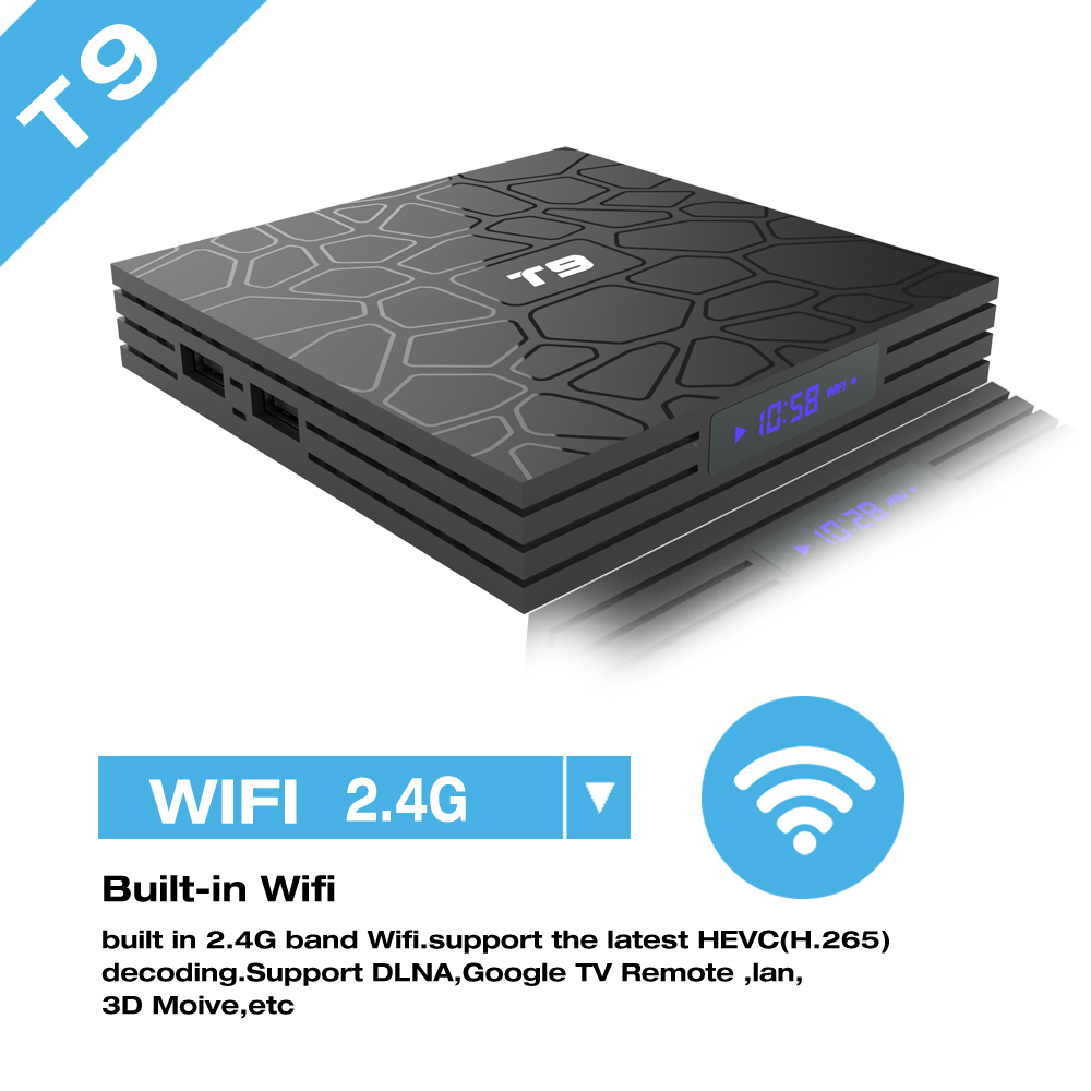 Android 8.1 TV Box VONTAR T9 4GB RAM 32GB/64GB Rockchip