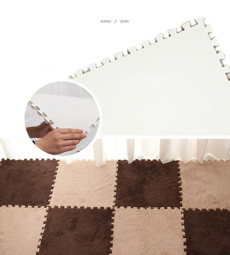Baby Crawl Plush Carpet Floor Mat Tatami Shaggy Velveteen Play Area Rug Bedroom