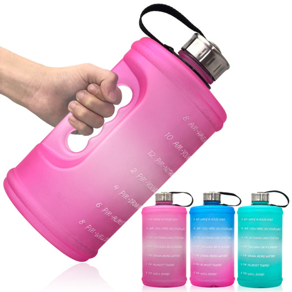 Shaking Water Cup With Scale, Leakproof Flip Top Water Bottle With Mixing  Ball, Portable Fro Outdoor Sports, Gym Fitness - Temu