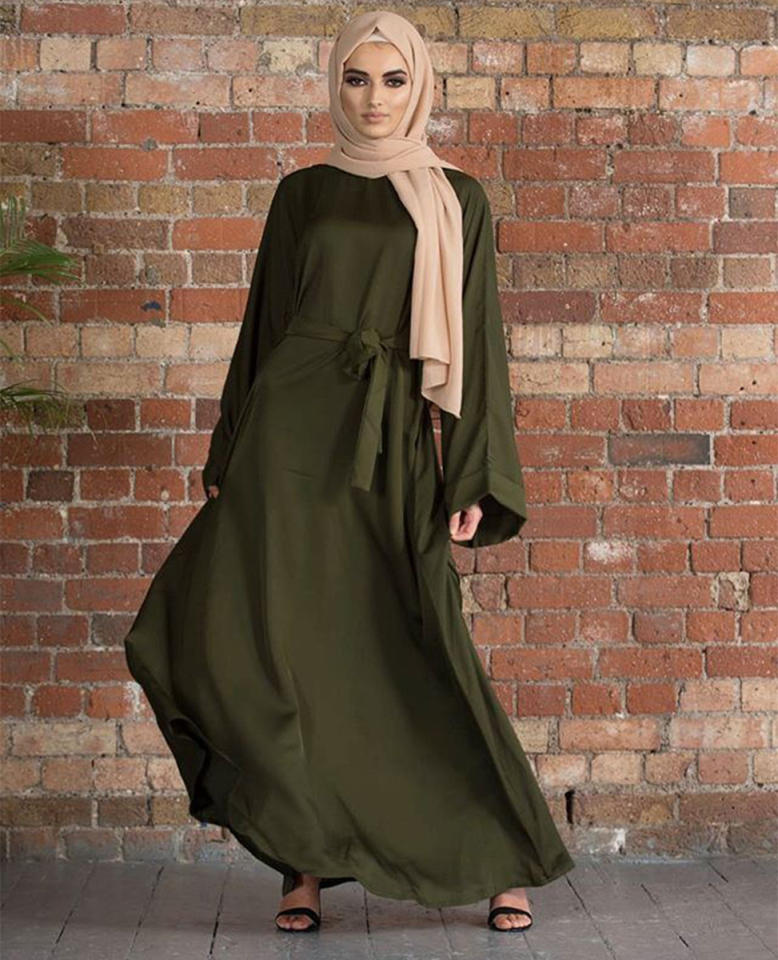 OBEEII Moslim badmode voor vrouwen, 3-delig, effen, bescheiden badpak met lange mouwen, Arabisch-islamitische hijab, burkini, S-4XL, zwart, S